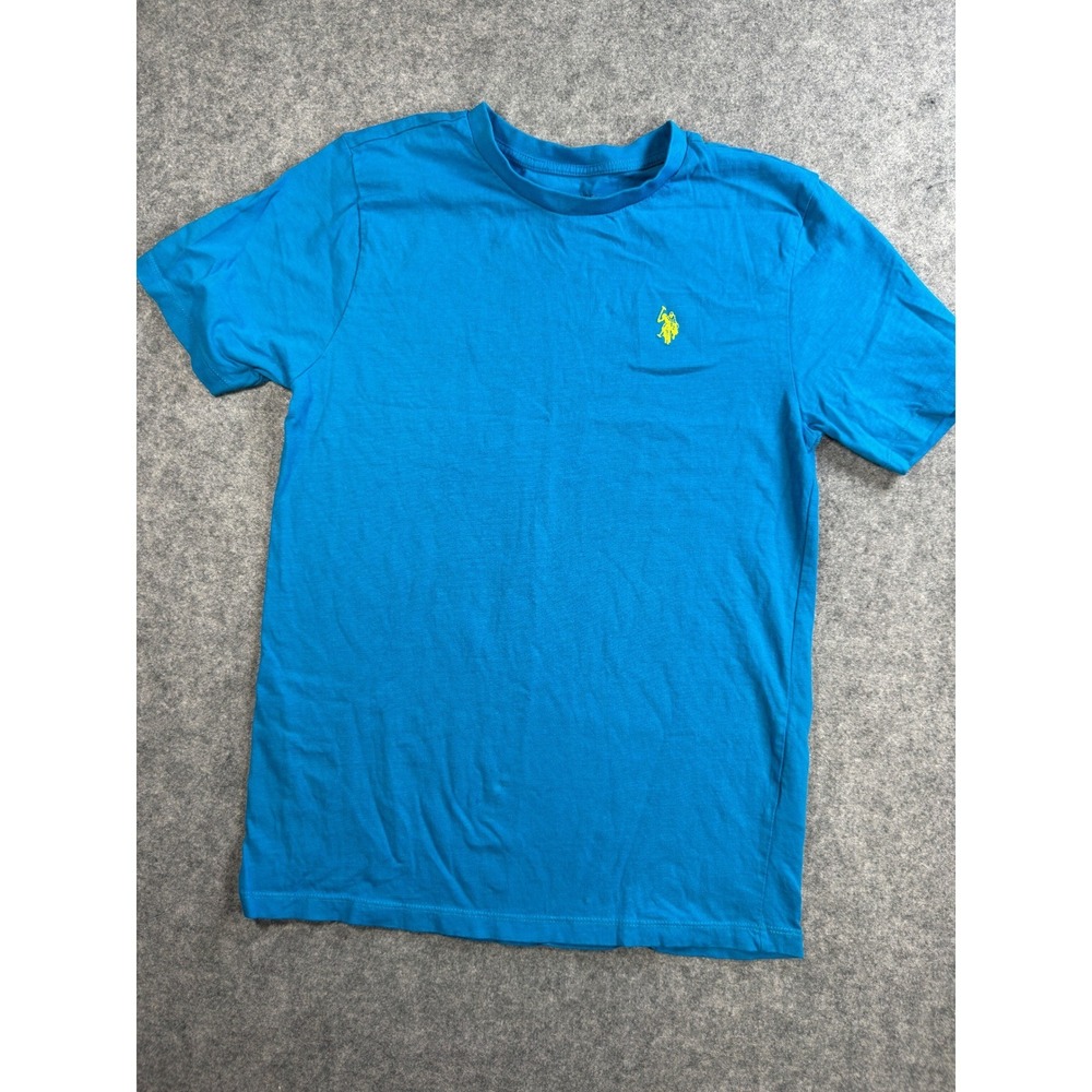 US Polo Assn Mens Blue Crew Neck Short Sleeve T-Shirt XXL 18 Embroidered Logo
